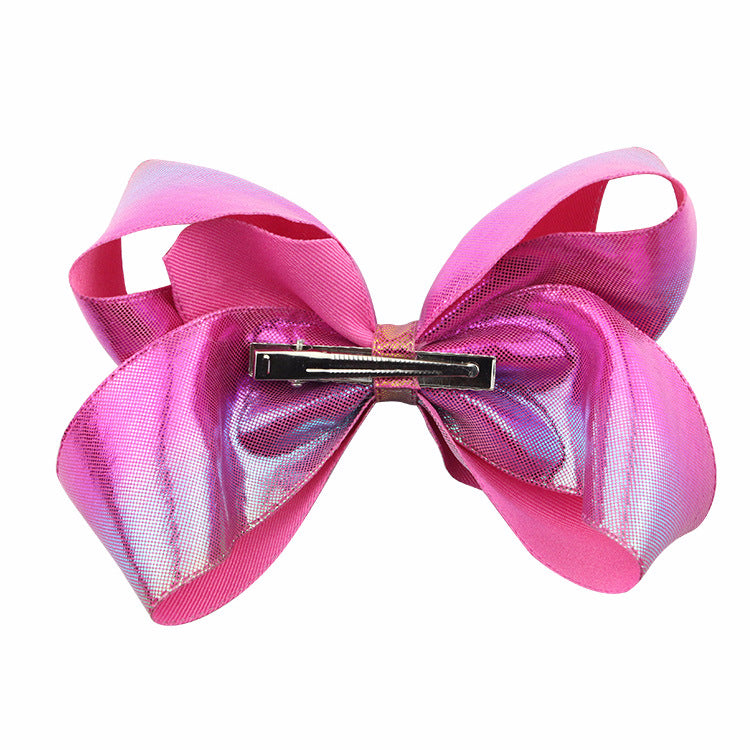 Wholesale Laser PU Leather Hair Clips